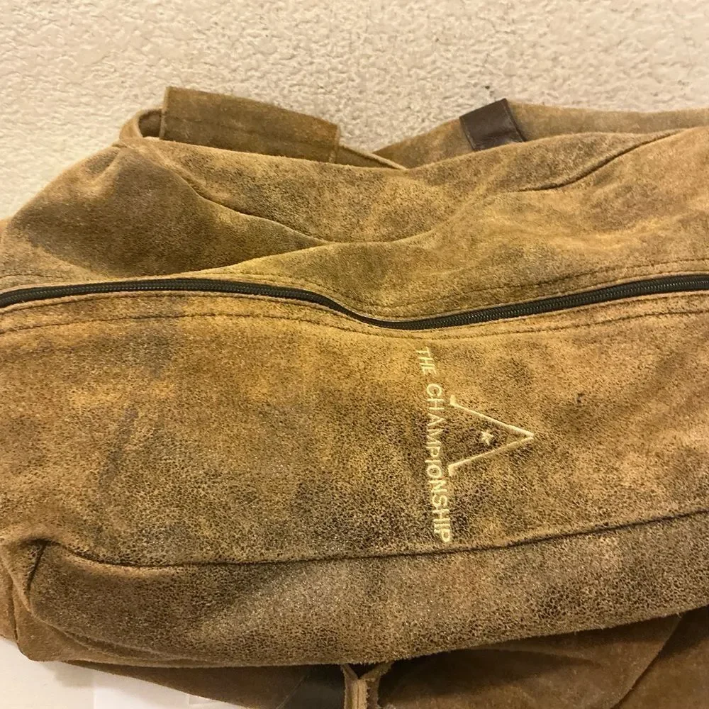 Set o mò ENMON Canvas duffle & travel kit with Brown Leather Trim